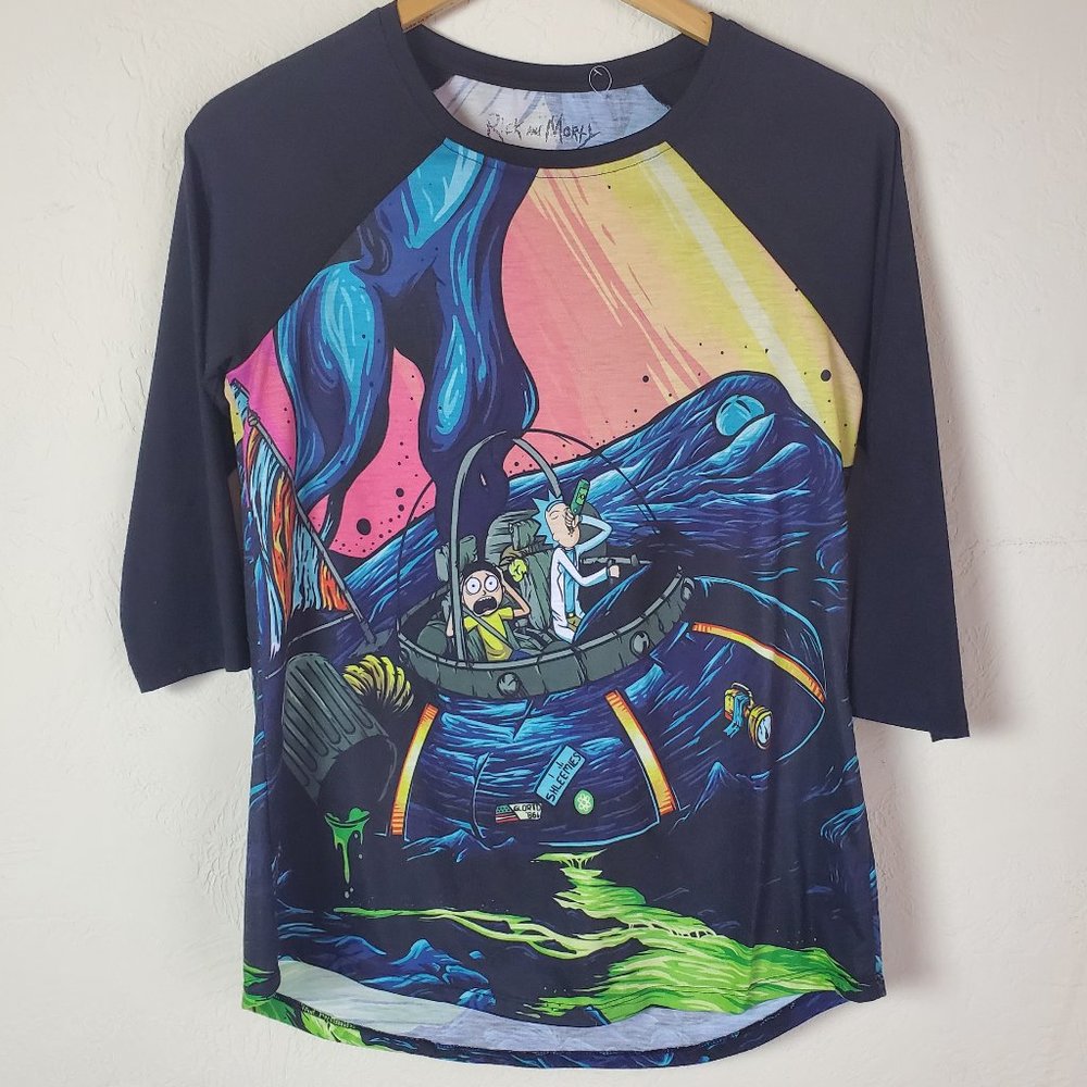 Rick & Morty Baseball Style Shirt Hot Topic